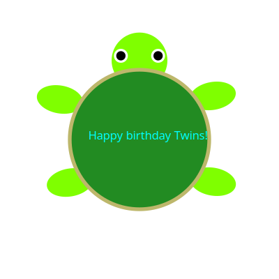 Birthday turtle clipart