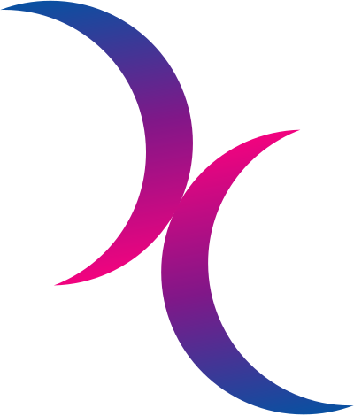 Bisexual moons symbol clipart