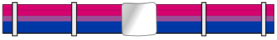 Bisexual pride flag belt with 5 stripes clipart
