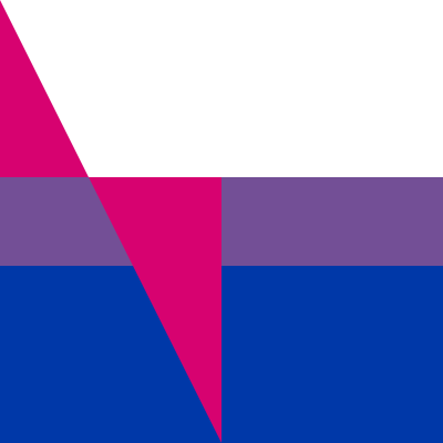 Bisexual pride flag square icon clipart