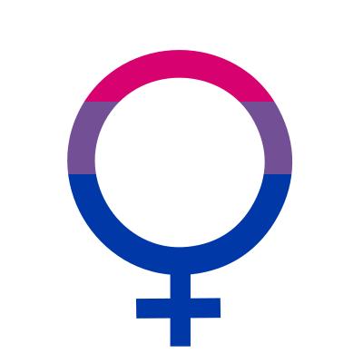 Bisexual pride flag venus symbol clipart