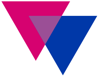 Bisexual triangles biangles pride symbol in new colors clipart