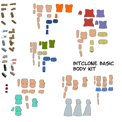 BitClone Basic Body Kit clipart