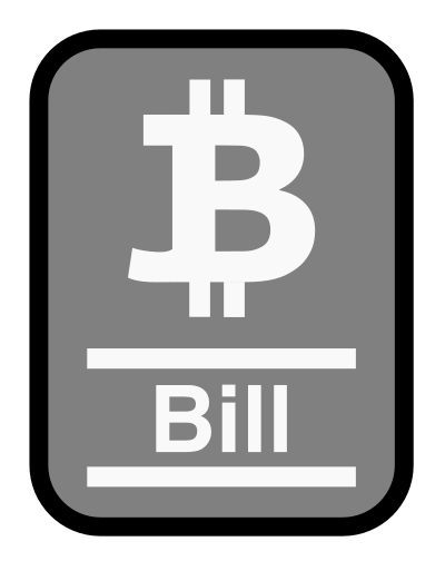 Bitcoin Bill Icon clipart
