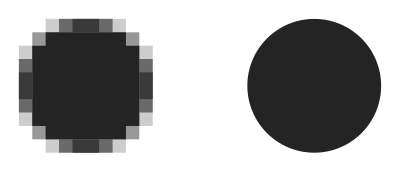 Bitmap vs. vector clipart