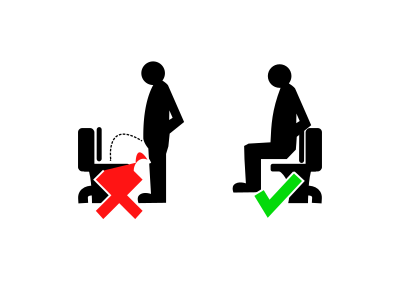 Bitte im Sitzen pinkeln! clipart