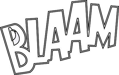 BLAAM outlined clipart