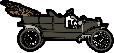 Black 1910 Model-T clipart