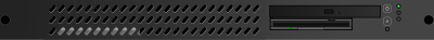 Black 1U Mini-server clipart
