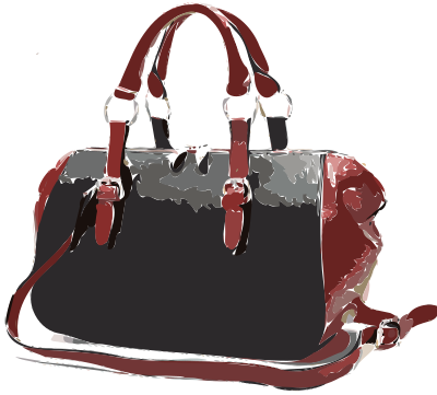 Black and Purple Purse Without Logo clipart