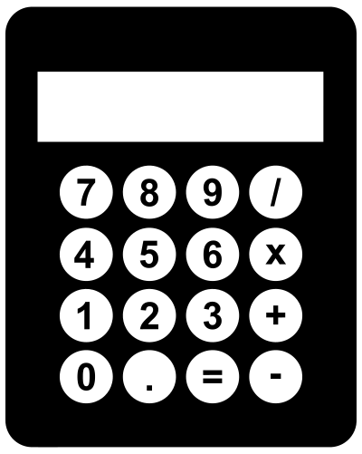 Black And White Calculator clipart