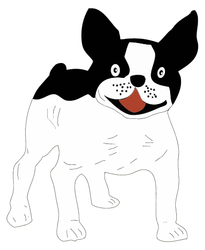 Black And White Dog clipart
