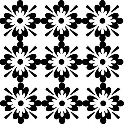 Black And White Floral Pattern clipart