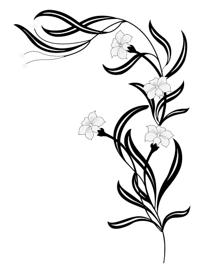 Black And White Flowers clipart