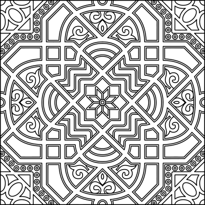 Black And White Geometric Line Art remix clipart