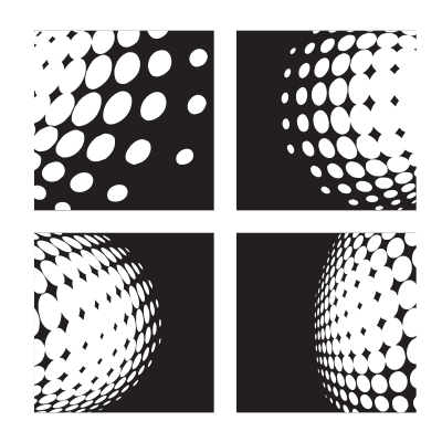 Black and white halftone patterns clipart