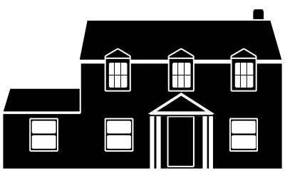 Black And White House clipart
