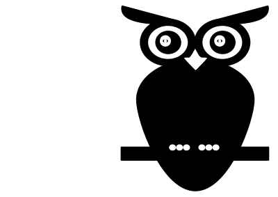 Black and White Owl clipart
