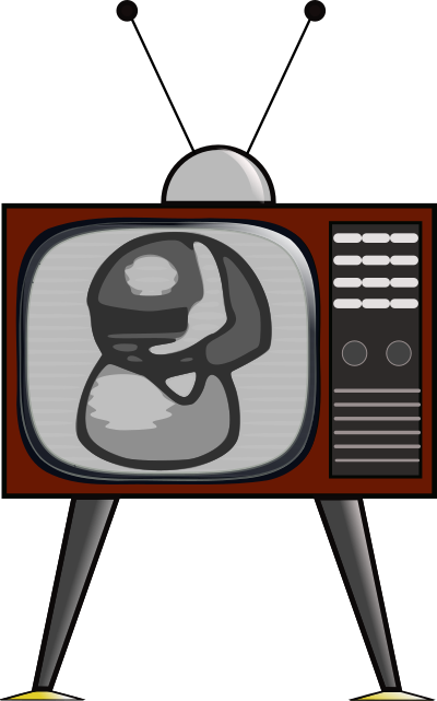 Black and white TV clipart