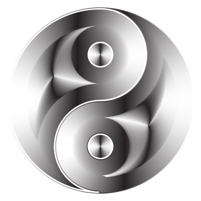 Black And White Yin Yang clipart