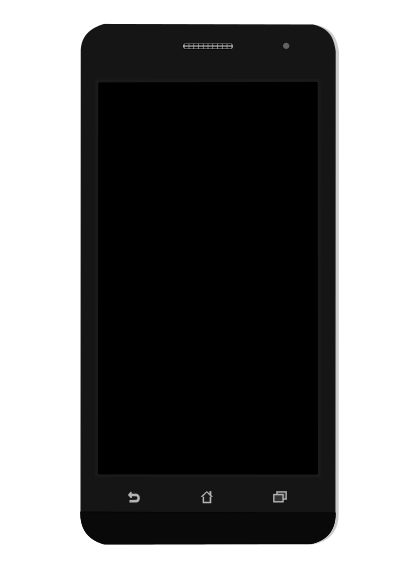 Black android mobile phone clipart