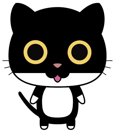 Black Anthropomorphic Cat clipart