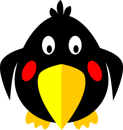 Black bird clipart