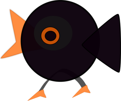 Black bird clipart