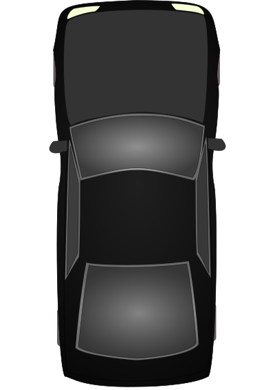 Black car topview clipart