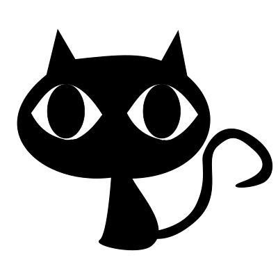 Black cat clipart
