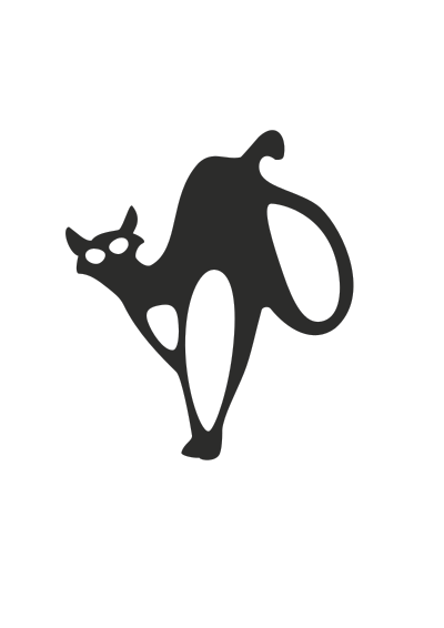 Black cat clipart