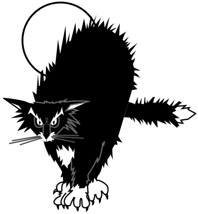 Black cat clipart
