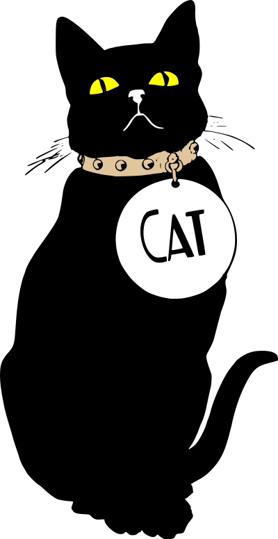 Black cat clipart