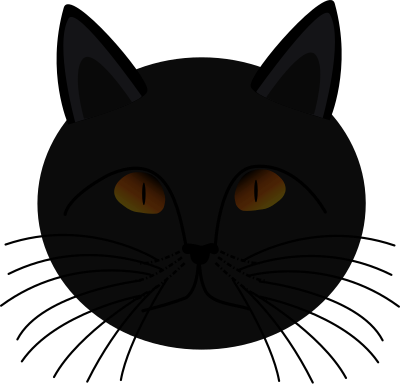 Black Cat Face clipart