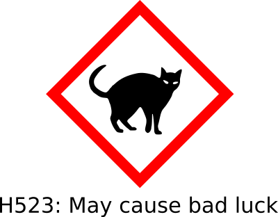 Black cat hazard clipart