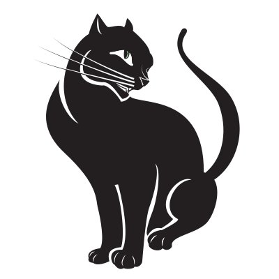 Black Cat - Isolated clipart