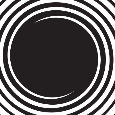 Black circle abstract swirl effect clipart