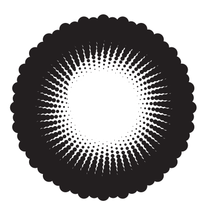 Black circle halftone effect clipart