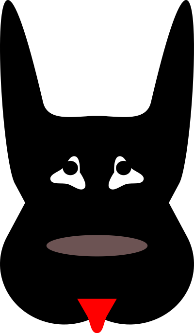 BLACK DOG clipart