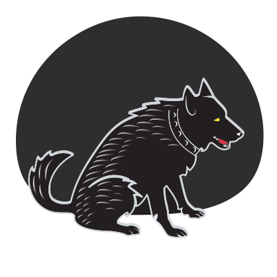Black dog pet clipart