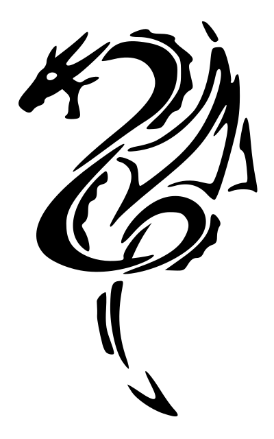 Black-Dragon-Left-Tattoo clipart