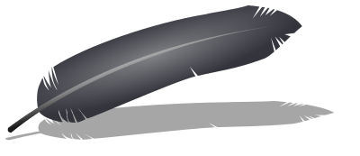 Black feather clipart