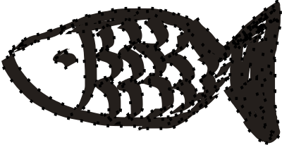 Black fish clipart