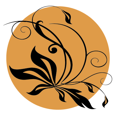 Black Floral Symbol clipart