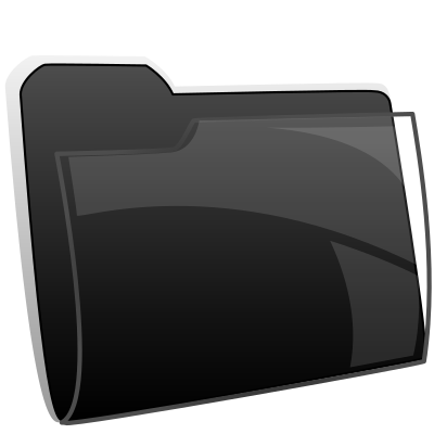 Black folder clipart