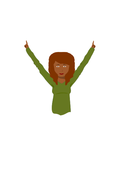 Black girl smiling / Fille noire souriante clipart