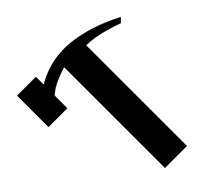 Black hammer clipart