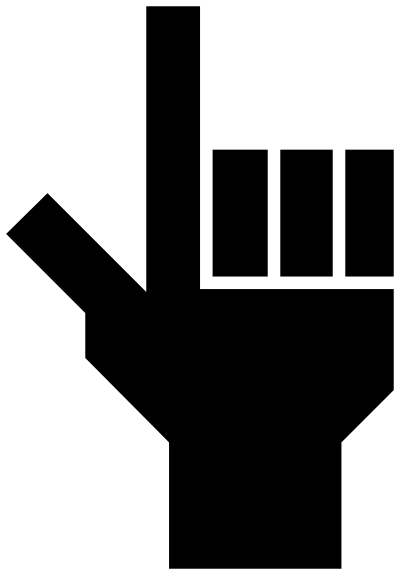 Black hand 1 clipart