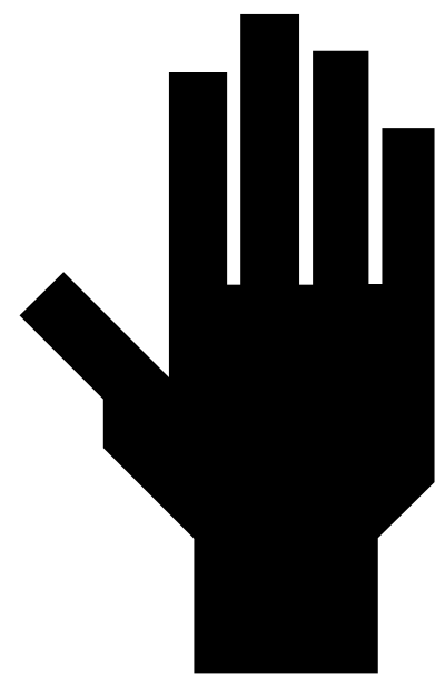 Black hand 2 clipart
