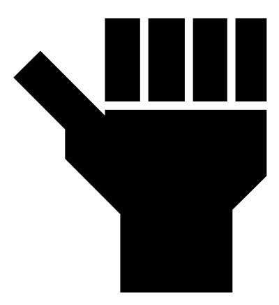 Black hand 3 clipart
